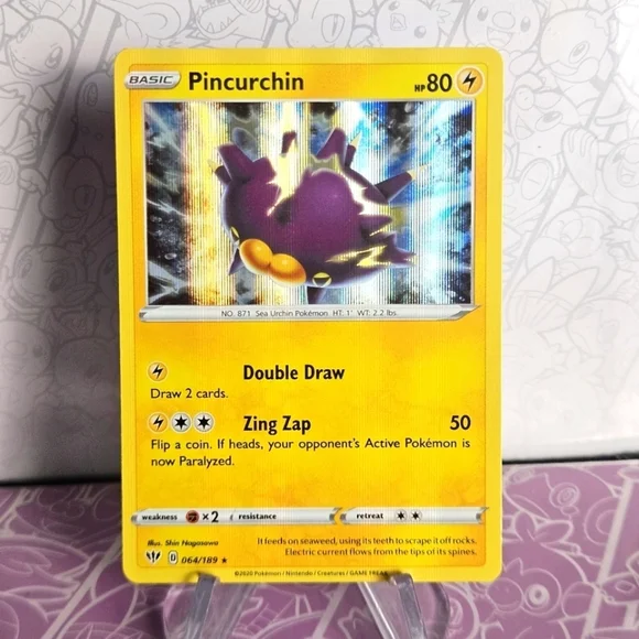 Pincurchin 064/189 Pokemon TCG Holo Rare