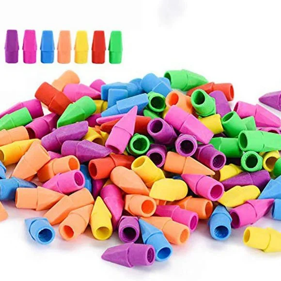 NEW 120 Pack Pencil Erasers Top Cap Eraser school classroom Supplies