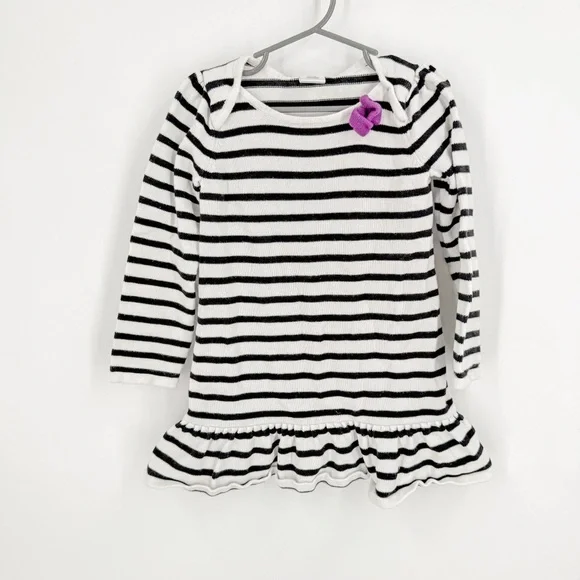 Gymboree Black and White Ruffled Peplum Dress