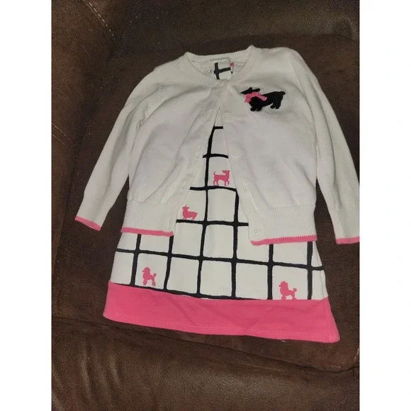 Gymboree posh and playful dog sweater and dress size 18‎ 24 months
