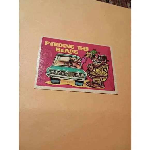 Vintage 1978 Donruss CB Convoy Sticker Trading Card CB Feeding the Bears