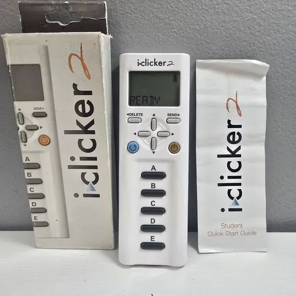 Iclicker 2 Student Remote Tested Works Classroom Response White With Box
