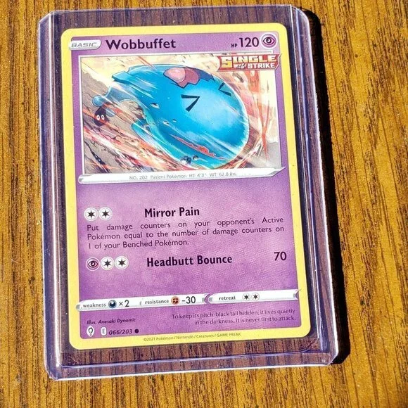 2021 Pokemon Sword & Shield Evolving Skies Wobbuffet #66 - NM