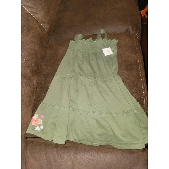 Gymboree‎ surf adventure green floral dress size 5 nwt