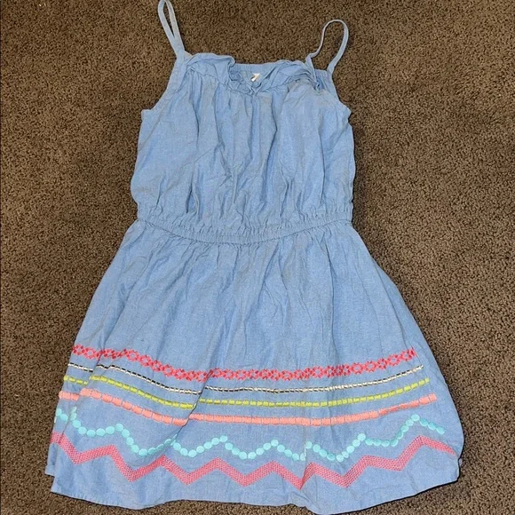 Gymboree girls Desert dreams chambray dress summer embroidered size 8