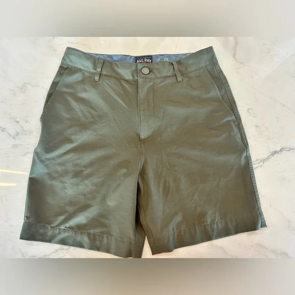 Faherty Olive Men's Flat Front Shorts