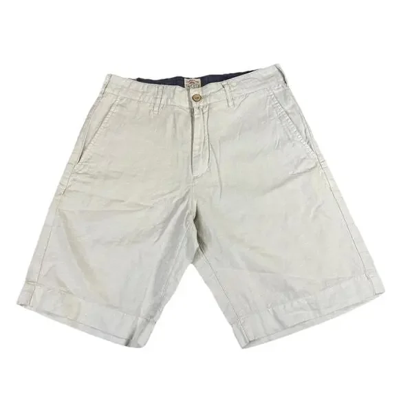 Faherty Khaki Chino All Day Shorts Flat Front Beige Casual Men’s 28 10” Inseam