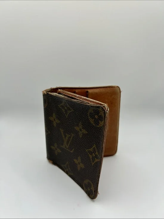 Louis Vuitton Monogram Canvas Card Holder for Scrap Canvas Parts poor/fair