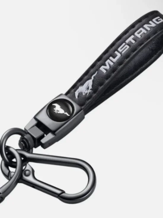 MUSTANG KEYCHAIN GENUINE LEATHER CAR FOB KEYS