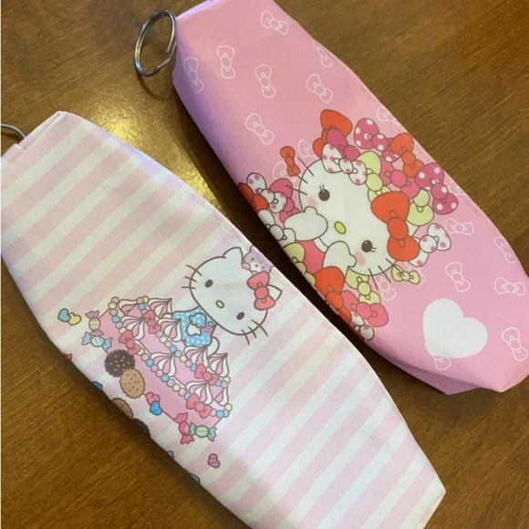 Cute Kitty Bows Pencil Pouch NEW