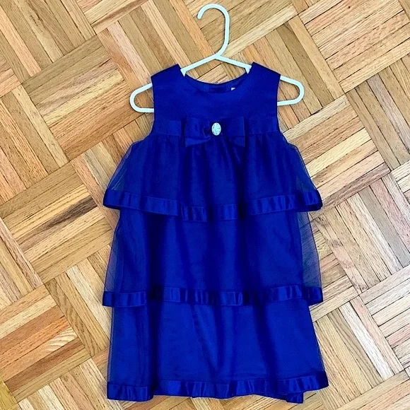 Gymboree EUC Cerulean Tiered Ruffle Dress - Girls Size 3T