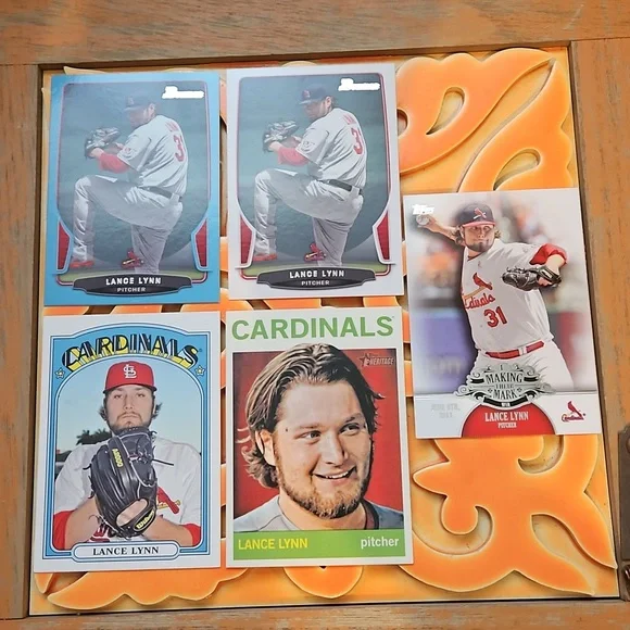 Saint Louis Cardinals Lance Lynn Baseball Cards 5pack