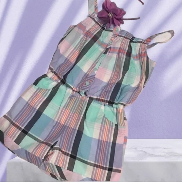 GYMBOREE Striped purple romper girls 6
