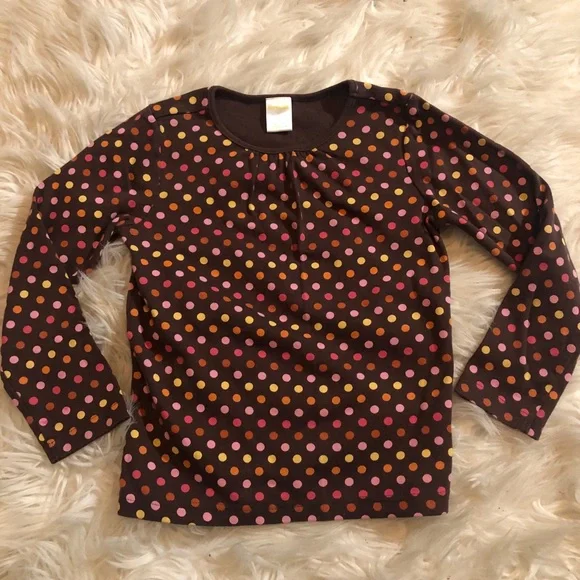 Gymboree long sleeve polka dot shirt sz 6