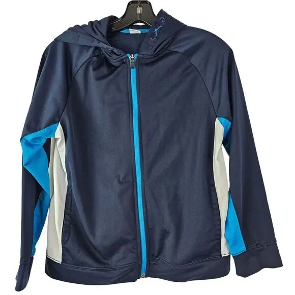Gymboree Boys Gym Go Hooded Sweatshirt Large‎ 10/12 Blue
