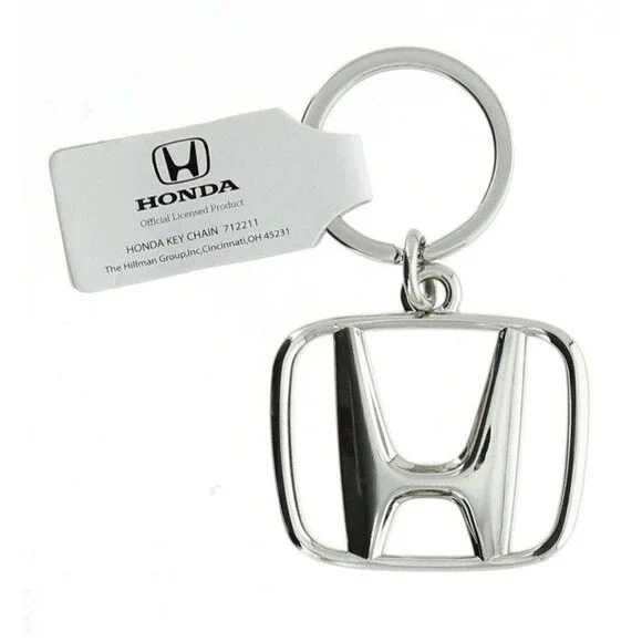 Rare Honda Key Chain Emblem Metal 712211 Honda Logo Key Ring In Silver