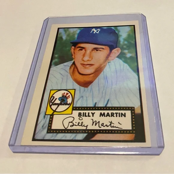 Billy Martin 1983 REPRINT 1952 Series Baseball Card # 175 Vintage Collectible