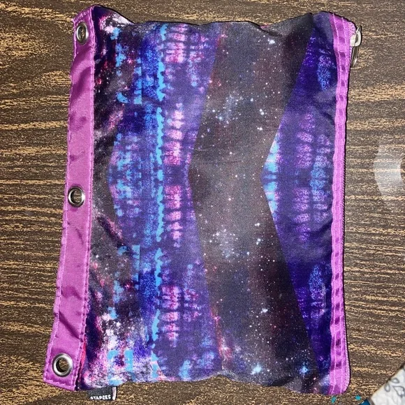 Staples Galaxy Space Stars Pencil Pouch