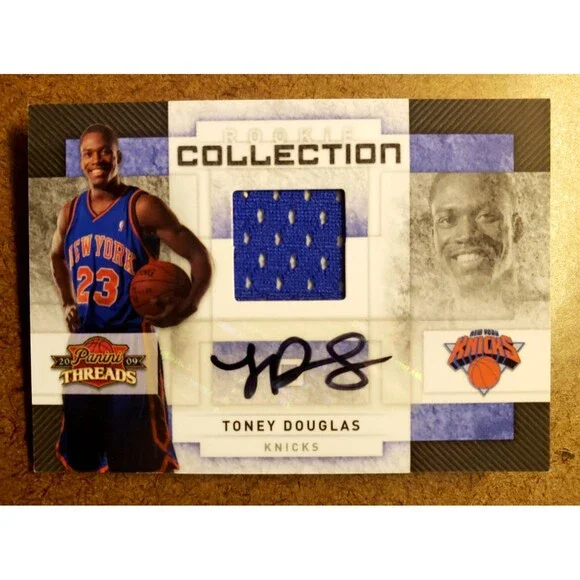 2009-10 Panini Threads Materials TONEY DOUGLAS NBA Card #27 Rookie RC AUTO 07/50