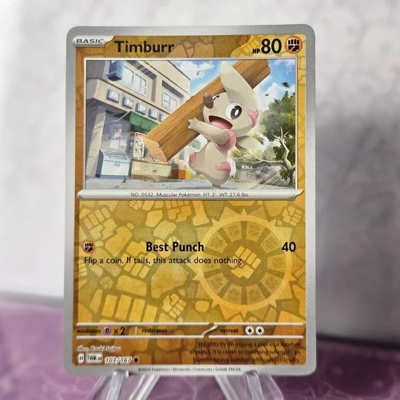 Timburr 103/167 Pokémon TCG Reverse Holo Rare