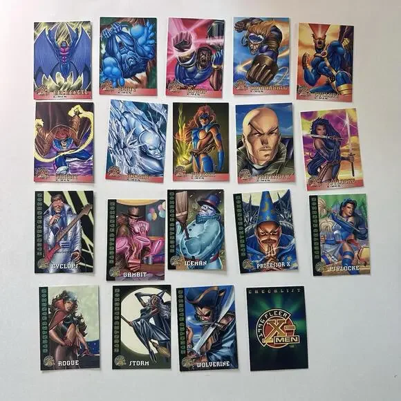 NEAR COMPLETE 1996 Fleer X-Men Set, 97 Cards Base, M/NM, (Missing 11, 24, 23)