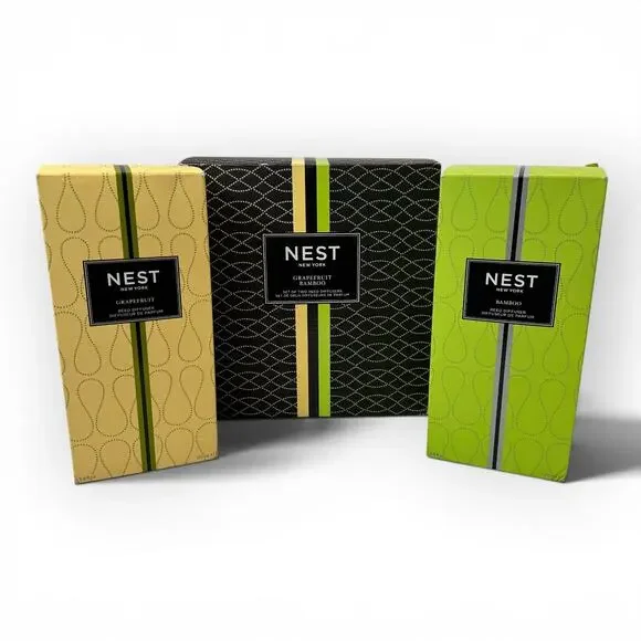 Nest New York Grapefruit Bamboo Set of 2 Reed Diffusers 5.9fl oz x 2 NEW