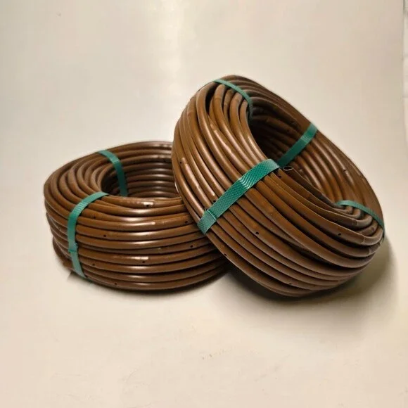 Two - 100 ft Roll 1/4-Inch x Irrigation/Hydroponics Dripline with 6-Inch Spacing