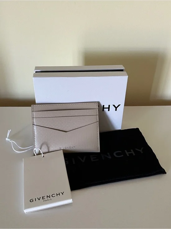 Givenchy Beige Leather Card Holder