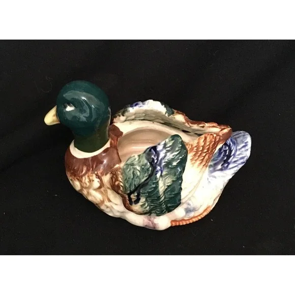 Vintage Mallard Duck Planter 5 1/2