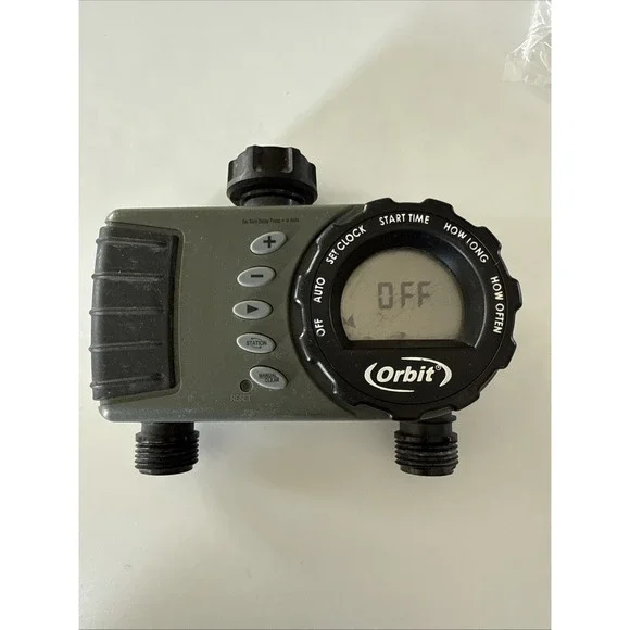 ORBIT 2-OUTLET HOSE FAUCET TIMER MODEL 24713. (4979)‎ Works Great