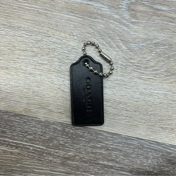 Coach Black Leather Key Holder