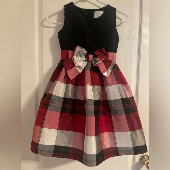 Gymboree Black and Red‎ Plaid Flare Dress 8 Holiday Party Y2K Preppy Function