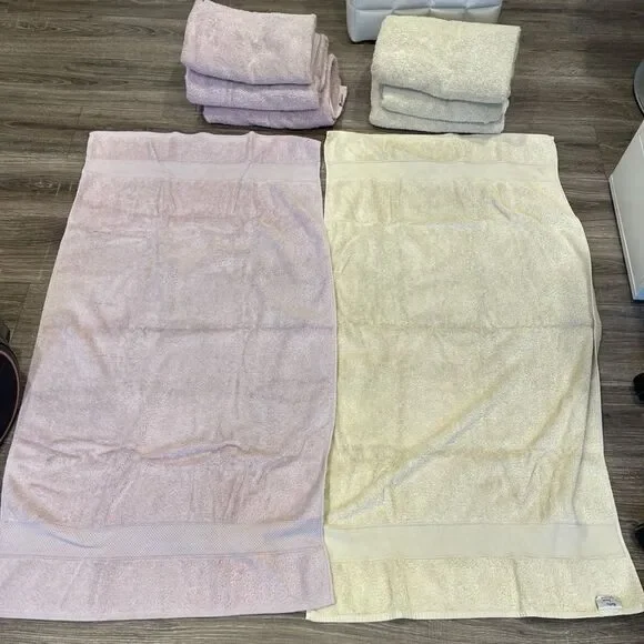 8 Towels (Purple/Yellow)