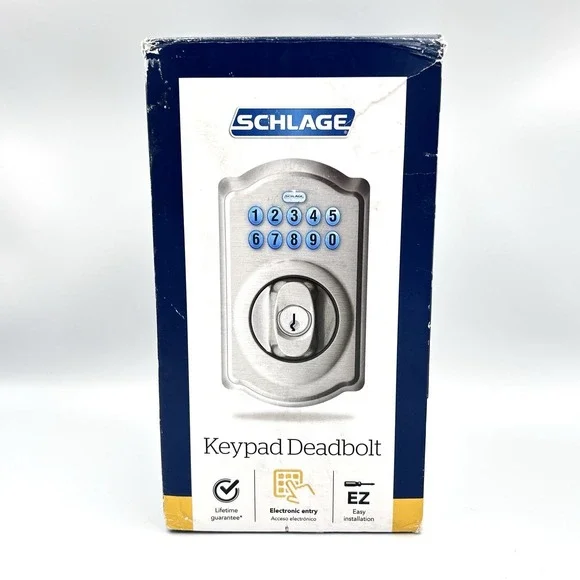 Schlage‎ BE365VCAM619 Camelot Keypad Deadbolt - Satin Nickel
