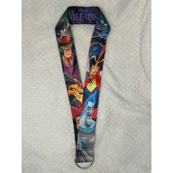 Disney Parks Villains Wide Pin Trading Lanyard Hades Maleficent Ursula Jafar