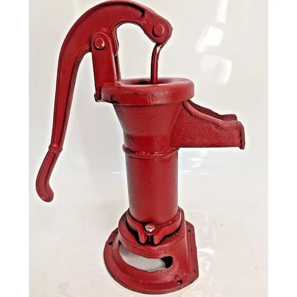 Antique style Cast Iron Red coated Hand operated Pitcher Pump - - 15