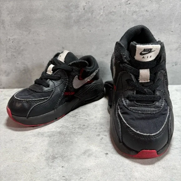 Nike Air Max Excee Shoes Toddler Size 7C‎ (TD) Black Red Sneakers CD6893-005