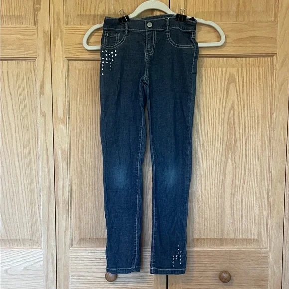 Gymboree Dark Blue Jeans with Sequins Details Girls size 8