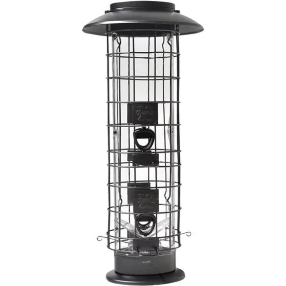 Squirrel-X X4 Squirrel Resistant Bird Feeder, 4 Spring Loaded Perches, 1.5 lb