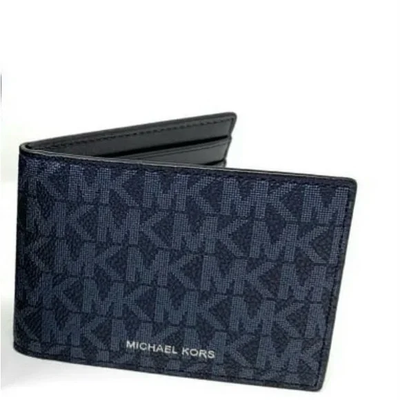 Michael Kors Cooper Compact ID Wallet in Admiral Blue