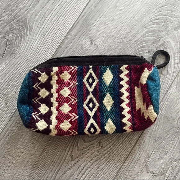 tribal pattern pencil or makeup case