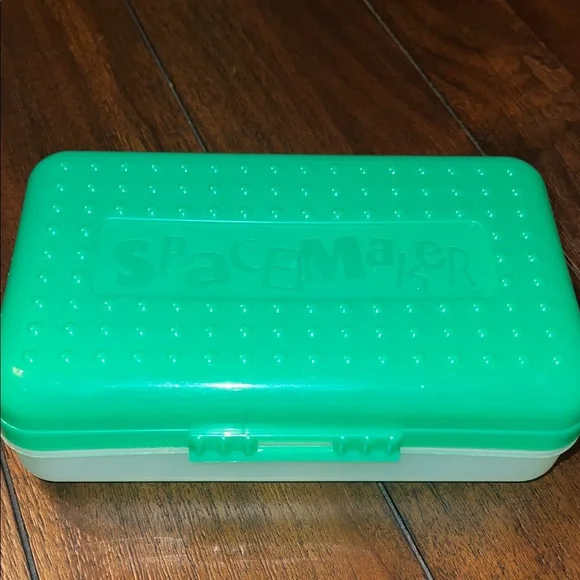 VTG SpaceMaker Green Pencil Craft Storage Box