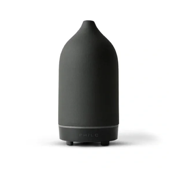 Diffuser. Black stone diffuser. Essential oil diffuser. Minimalistic. Modern.