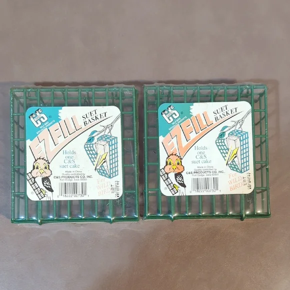 C And S Suet Basket Ez Fill For Wild Birds Holds 1 Cake New In Plastic Hanger