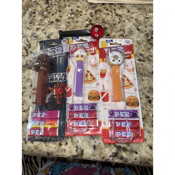 AssortedPez Dispensers Lot of 4 Including 3 Unopened Dispensers Sought After4518