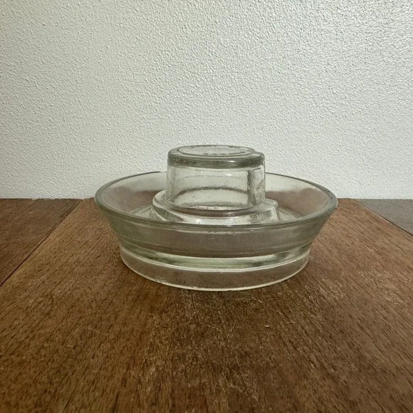 Vintage Chicken Waterer Base Glass‎ 1940's Patent No 126997 Poultry Fount