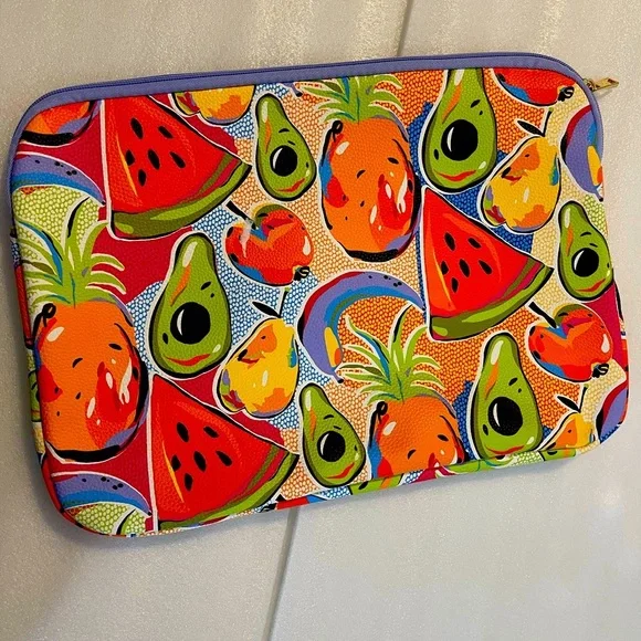 Colorful Tablet or Laptop Sleeve with Fruit Design