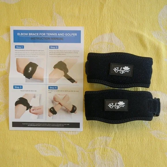 Elbow Brace 2 Pack for Tennis, Pickleball & Golfer‎ Elbow Pain Relief Bodyprox