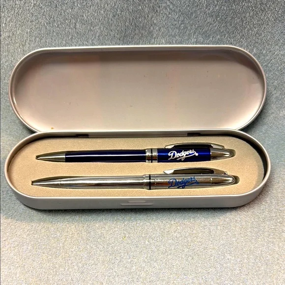 MLB Los Angeles Dodgers Blue and Silver Pen Set
