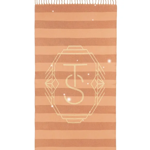 Taylor Swift Tan Striped Bath Towel